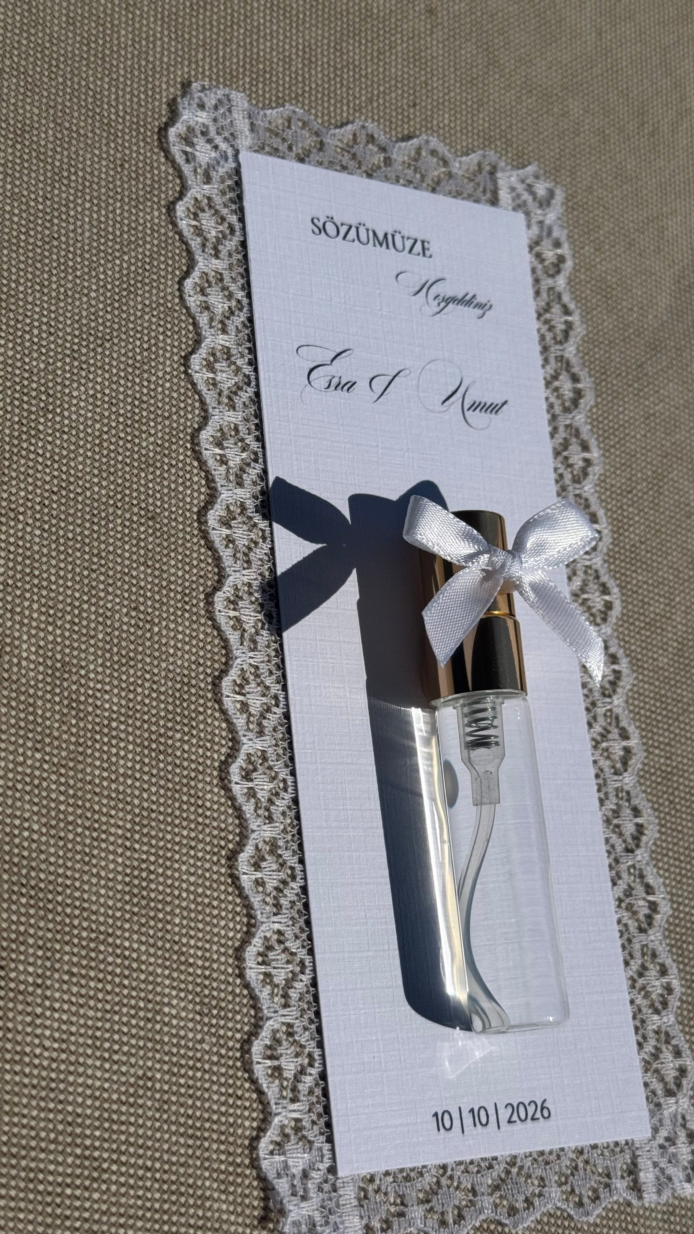 Kolonya-Gastgeschenk mit Spitze für Söz & Nişan