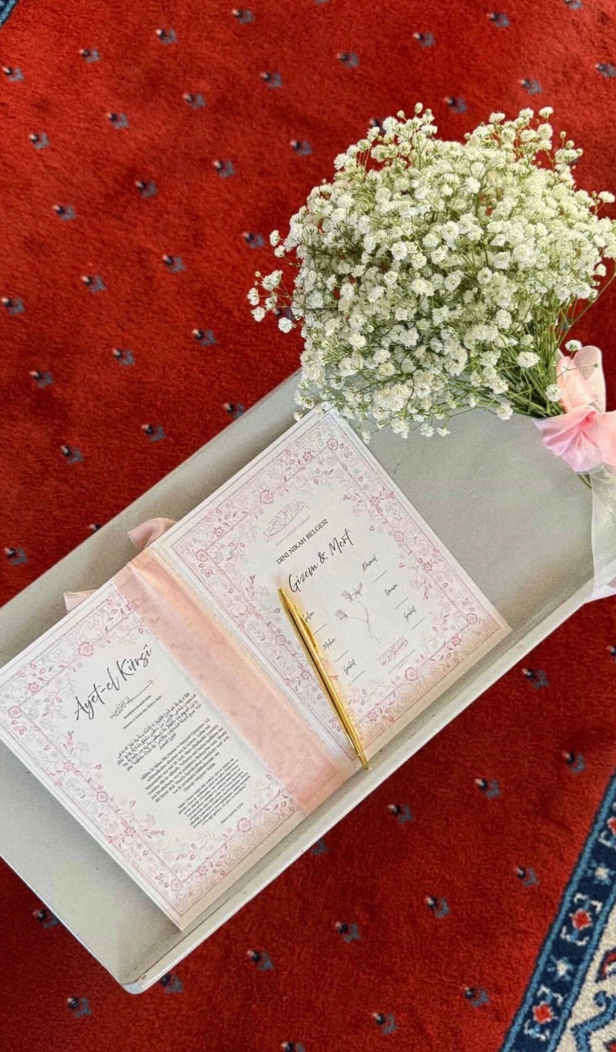 Islamische Eheurkunde "FLOWERS" SET