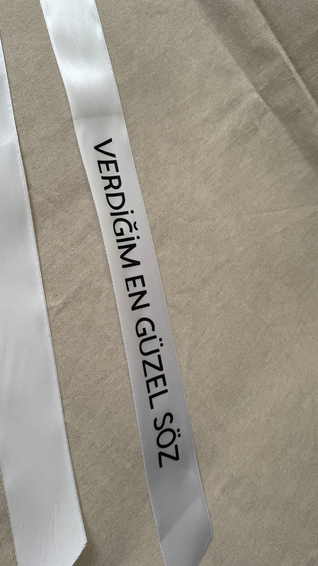 Personalisierte Satin Schleife für Hochzeit, Söz & Verlobung | Wunschtext