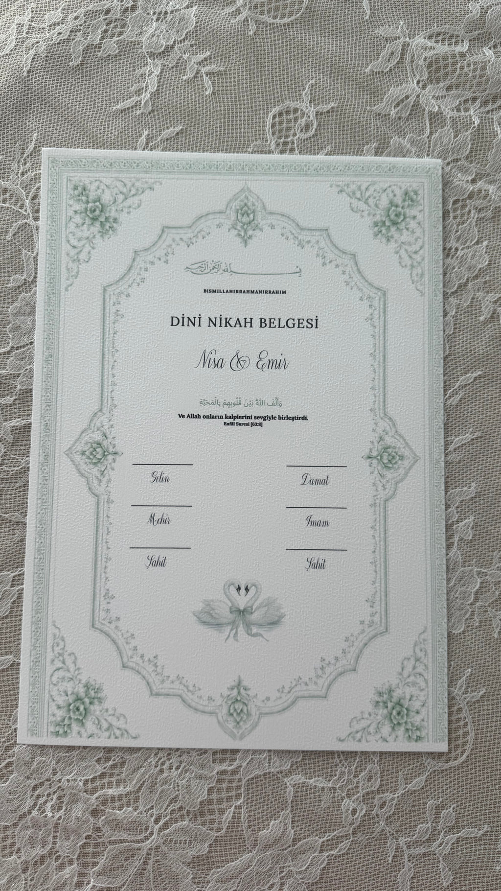 Islamische Eheurkunde | swan series