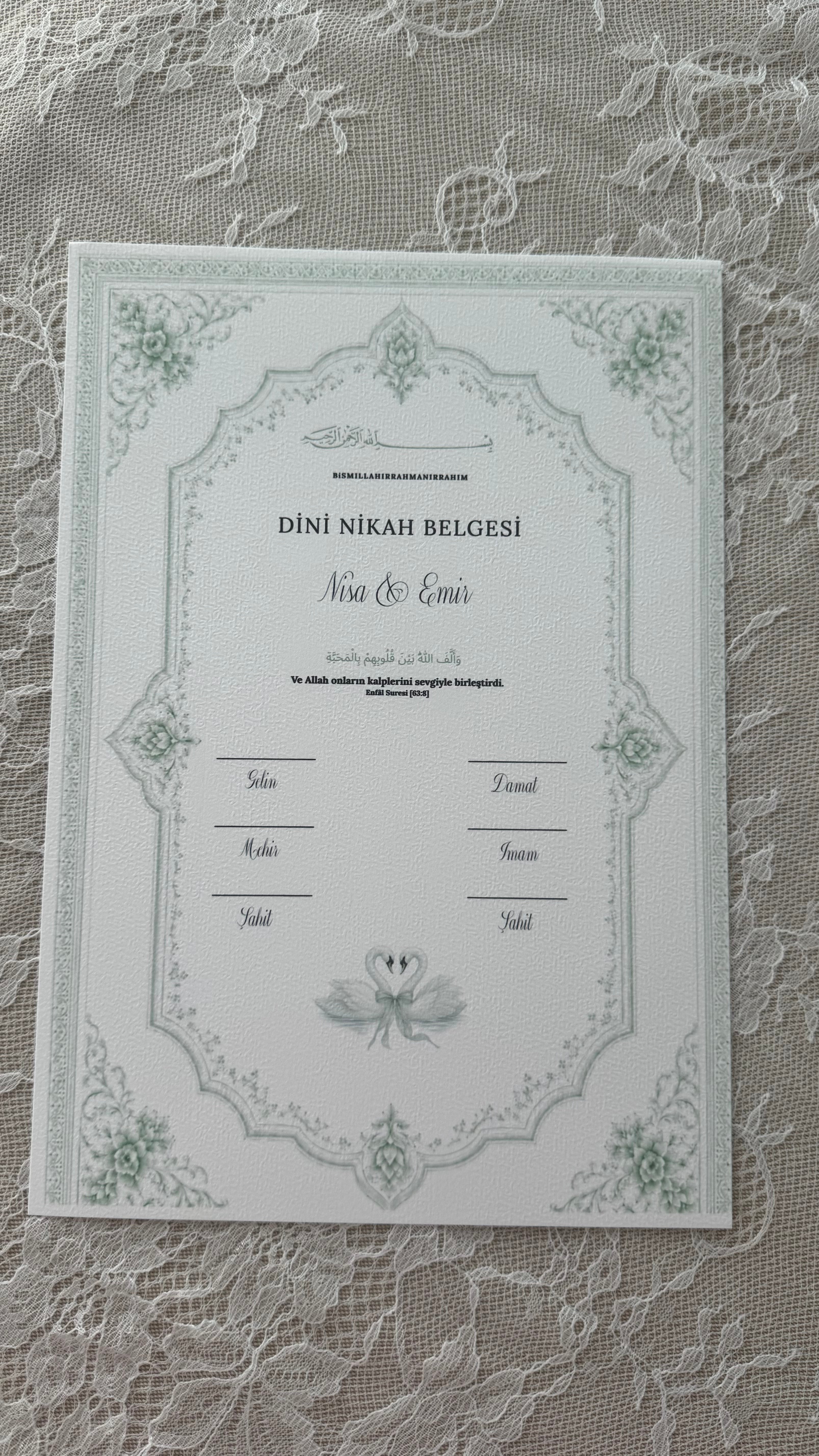 Islamische Eheurkunde | swan series