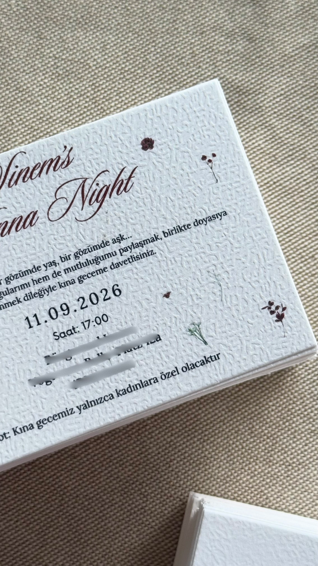Henna Einladungskarte "floral"
