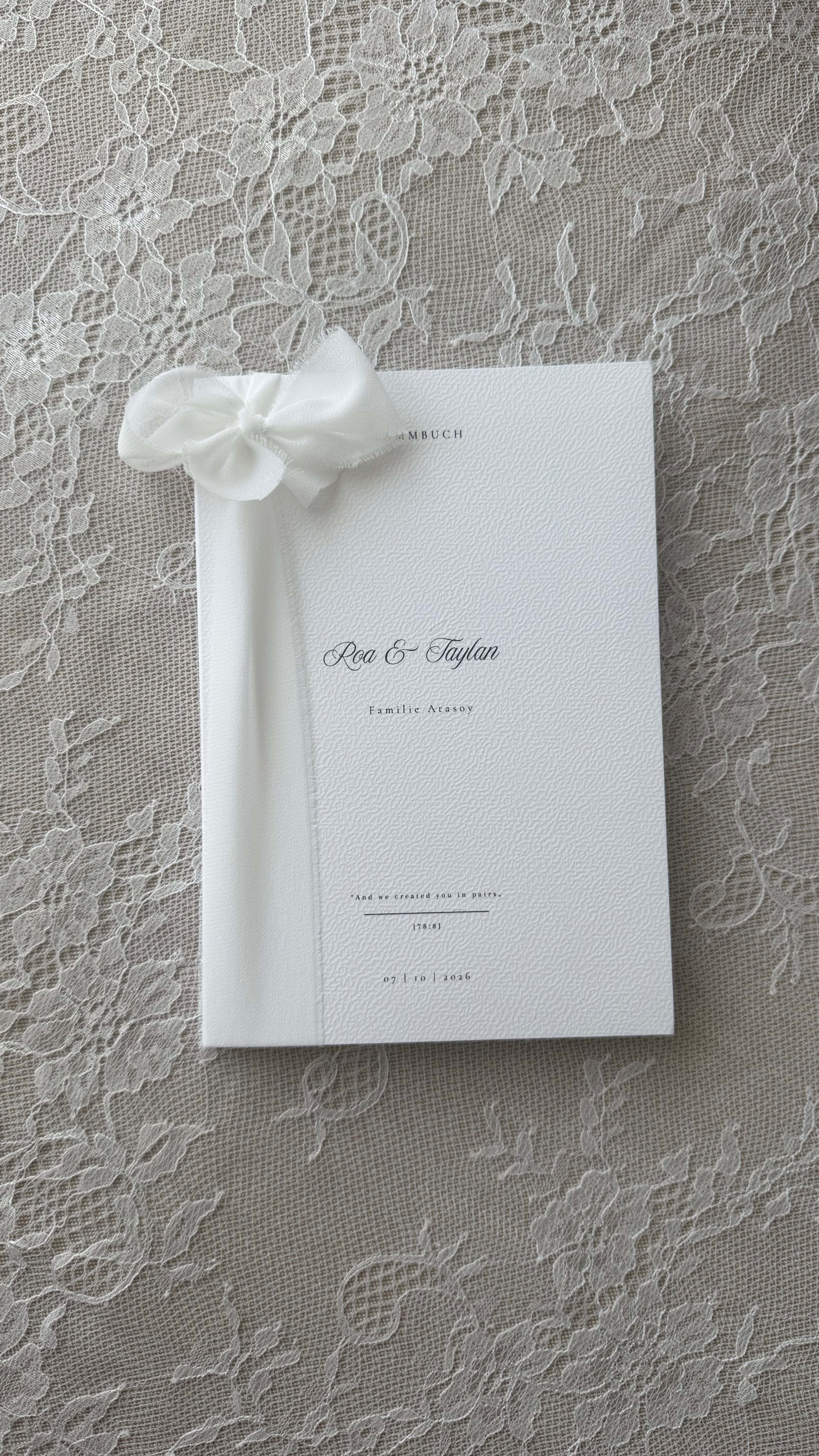 Family book "Spitze" with staple and photo