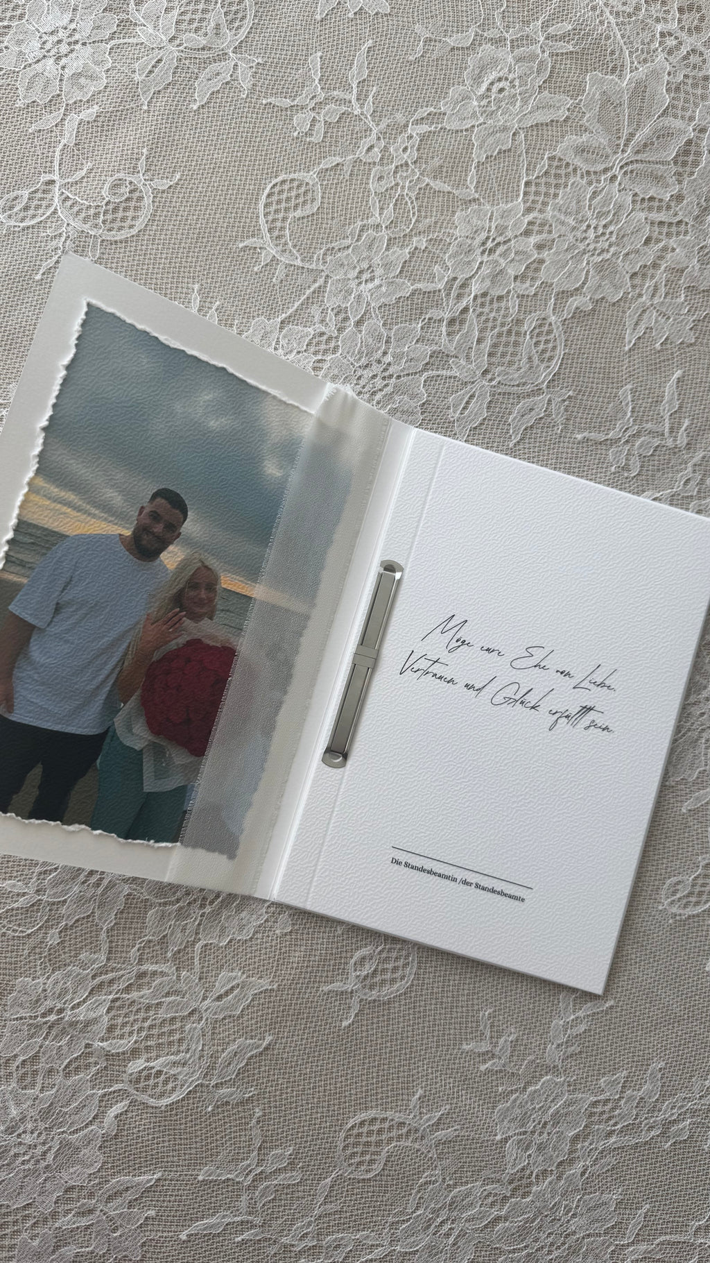 Family book "Spitze" with staple and photo