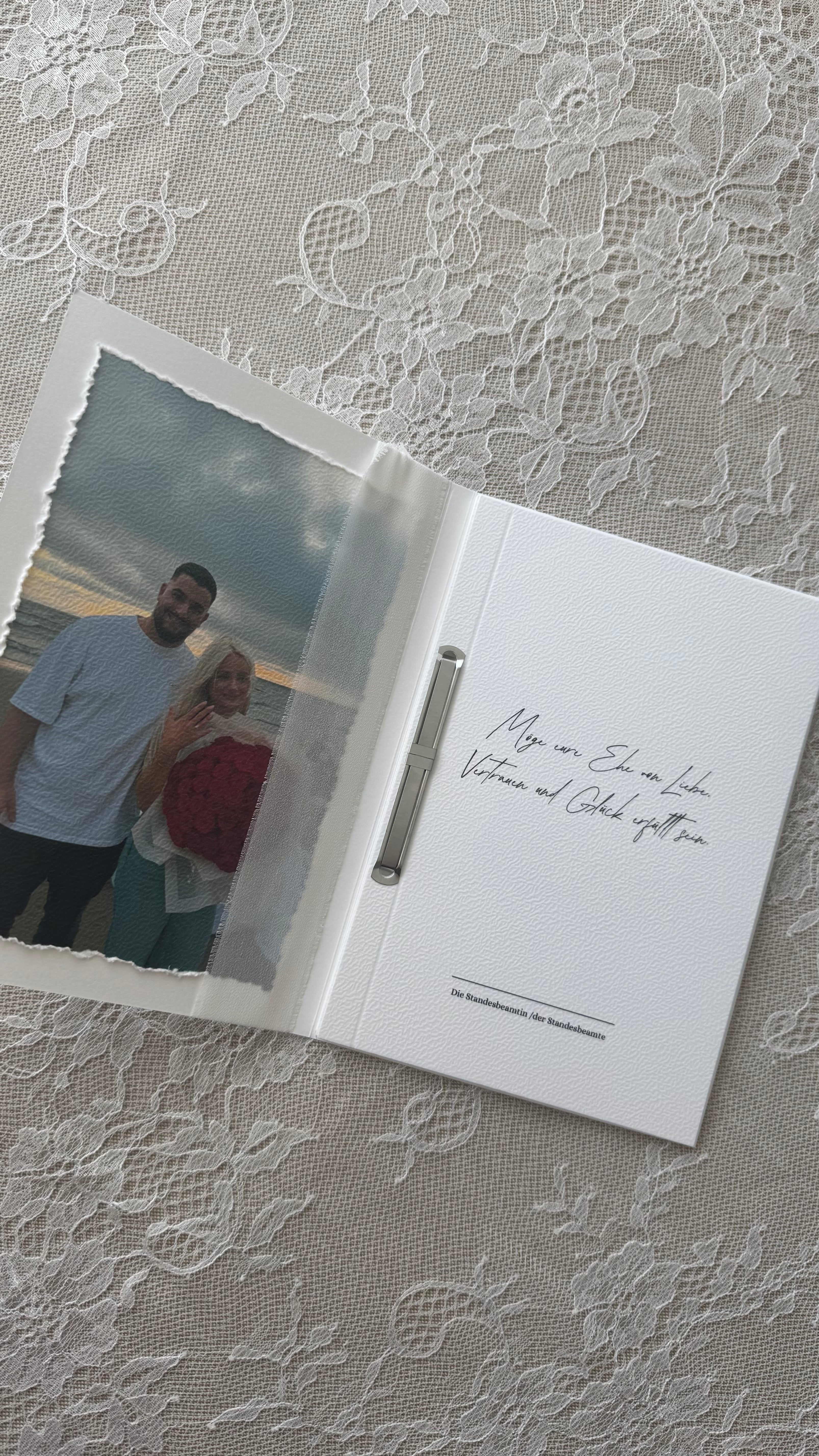 Family book "Spitze" with staple and photo