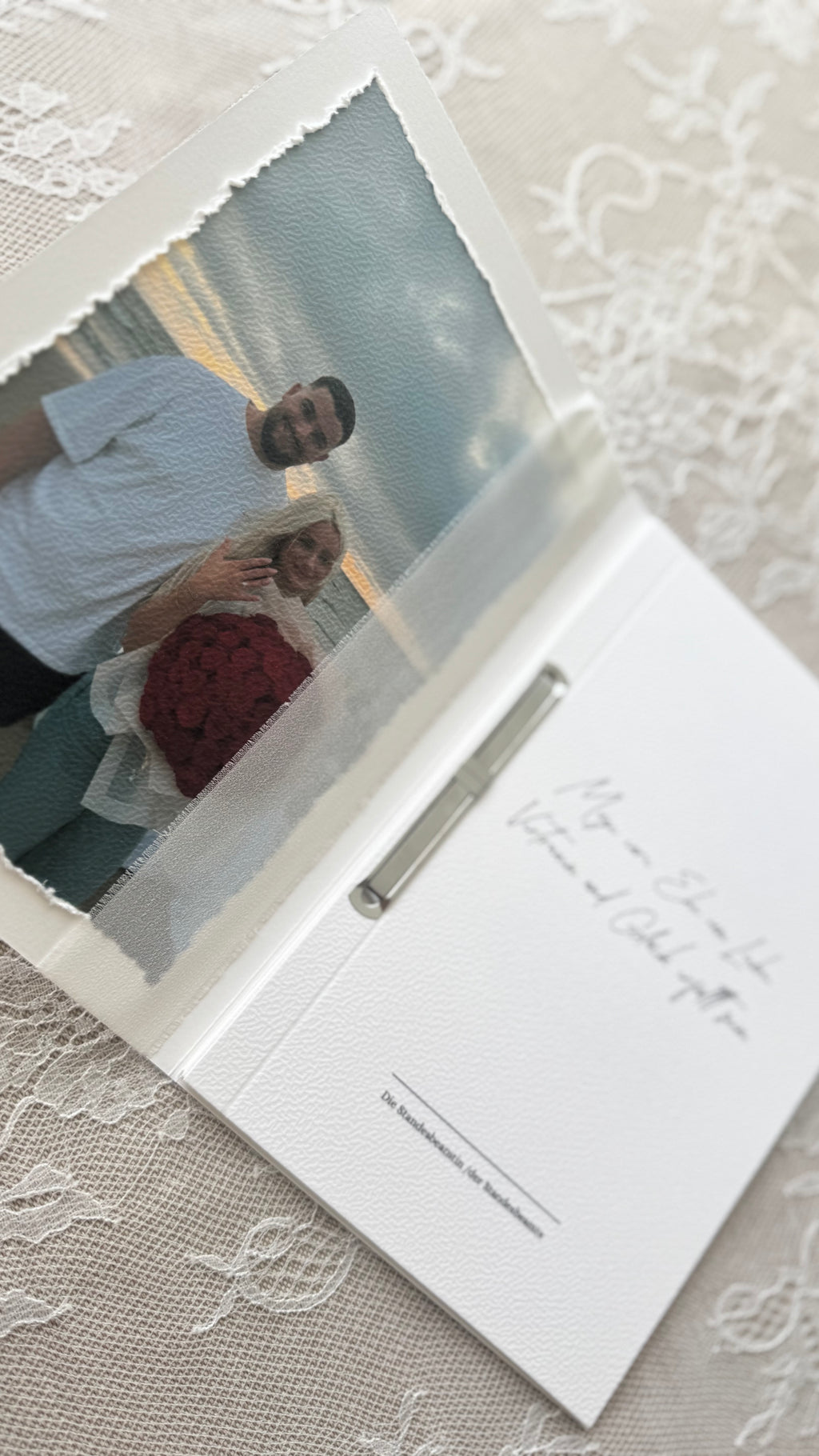 Family book "Spitze" with staple and photo