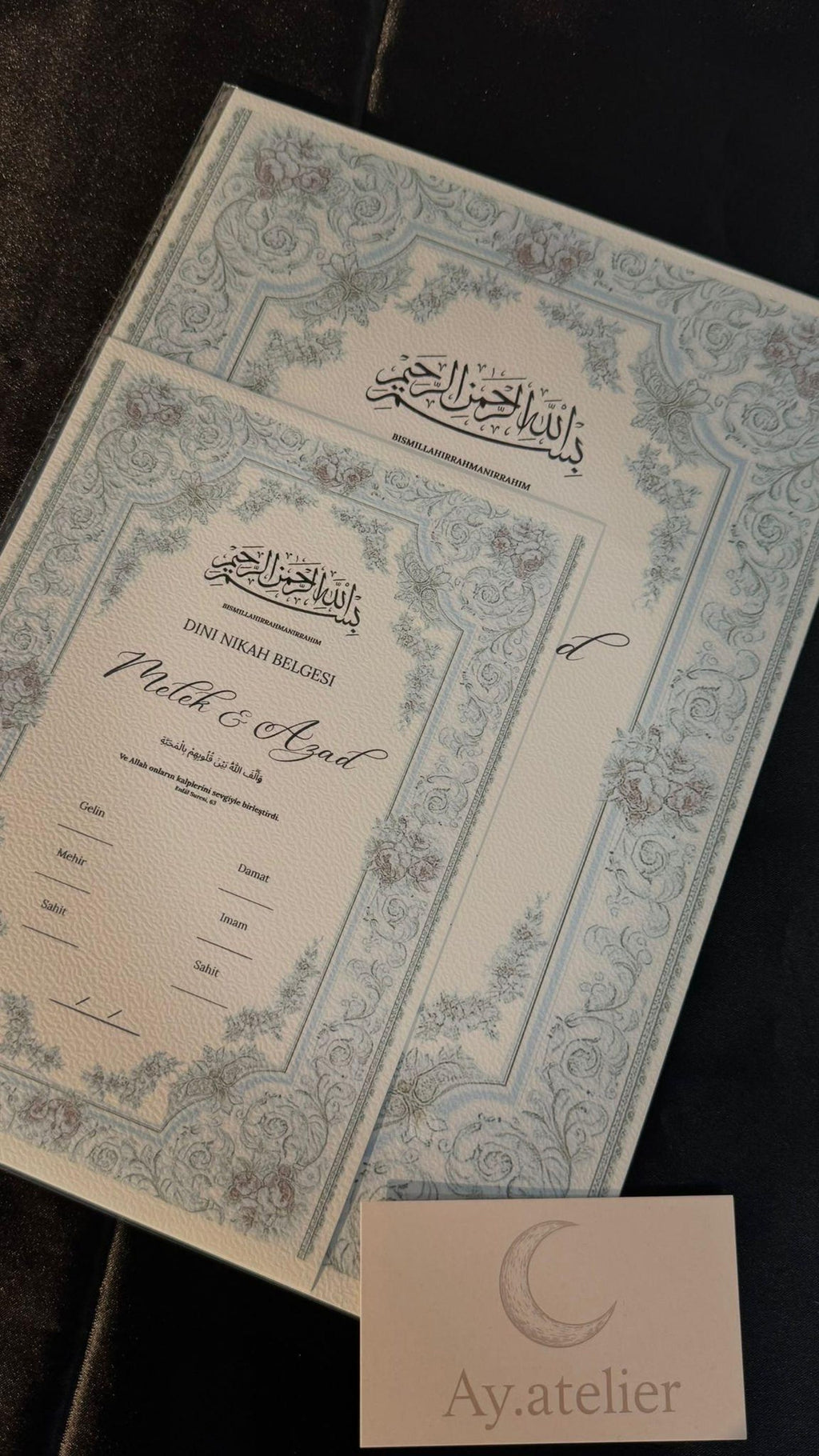 Islamische Eheurkunde "BARAKAH" SET