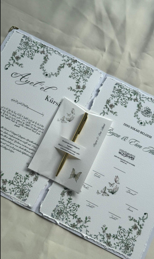 Islamische Eheurkunde "BUTTERFLY" SET