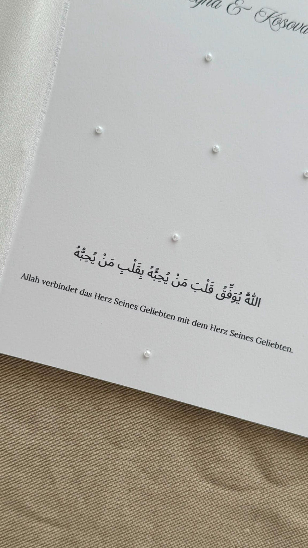Islamische Eheurkunde "PEARL" SET