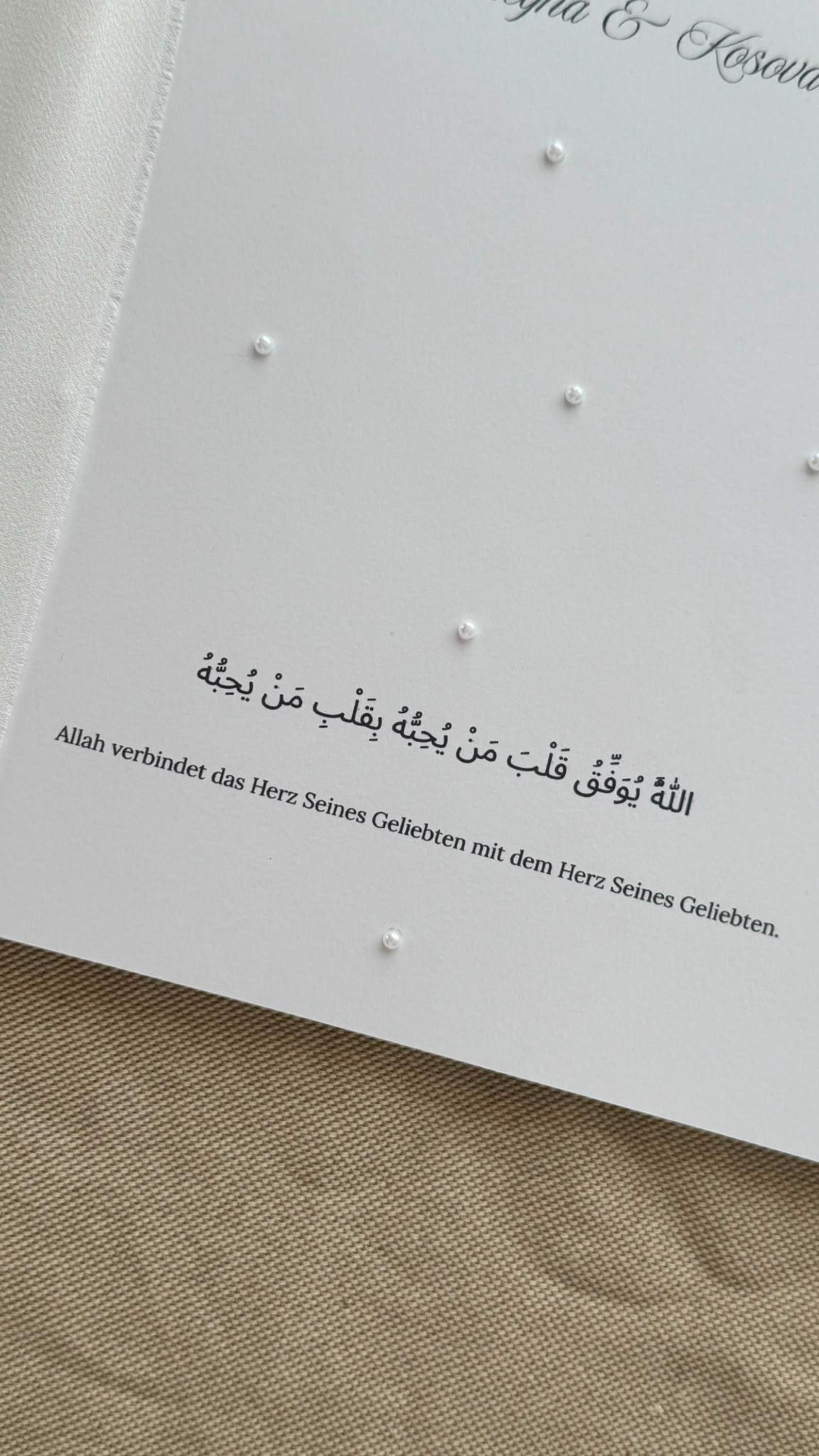 Islamische Eheurkunde "PEARL" SET