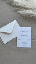 Personalisierte Hochzeitseinladung DIN A6 mit Umschlag