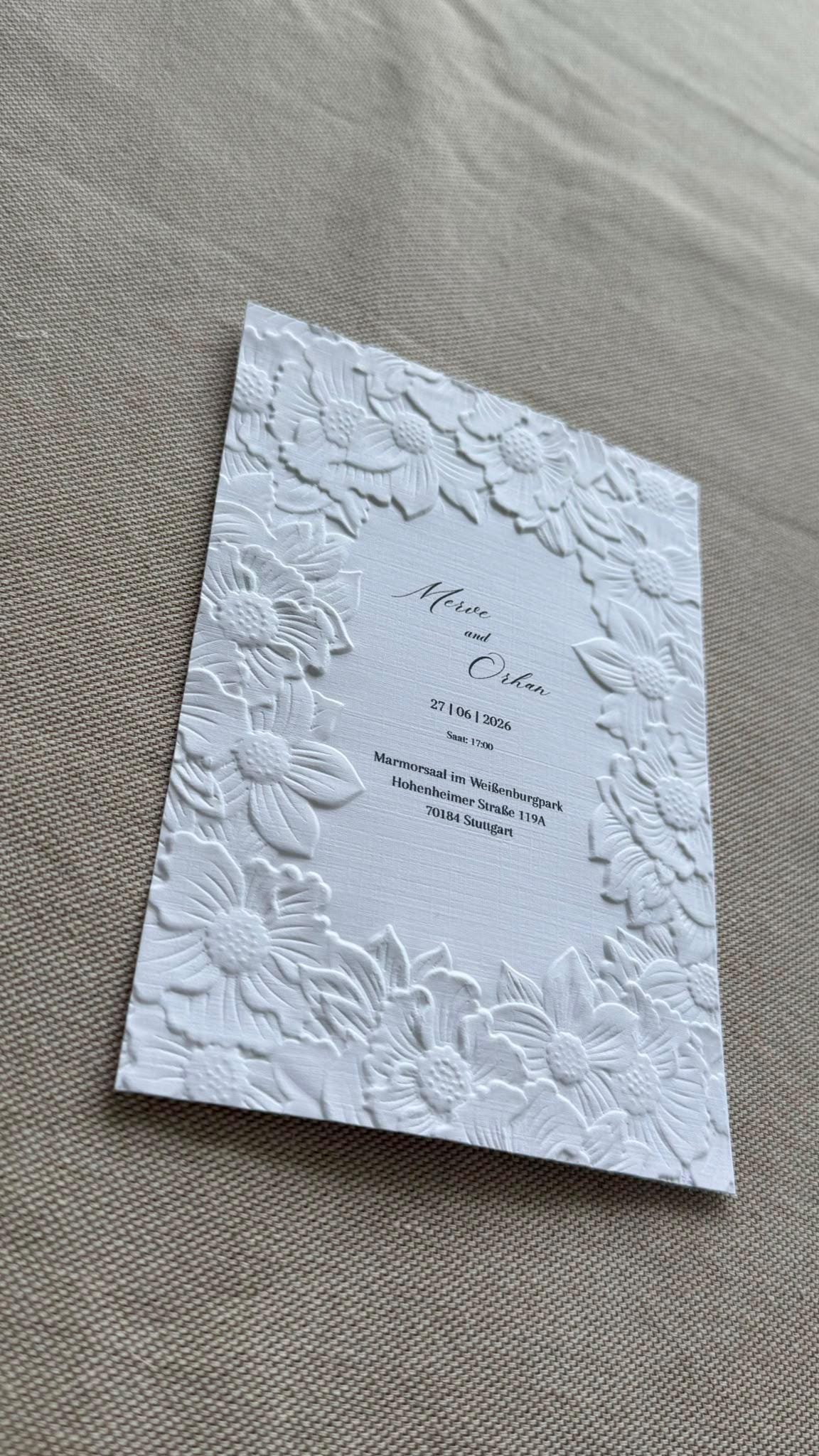Personalisierte Hochzeitseinladung  DIN A6
