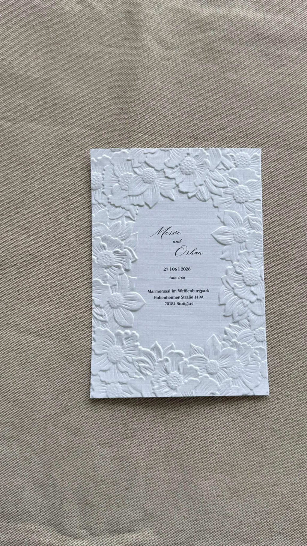 Personalized Wedding Invitation A6