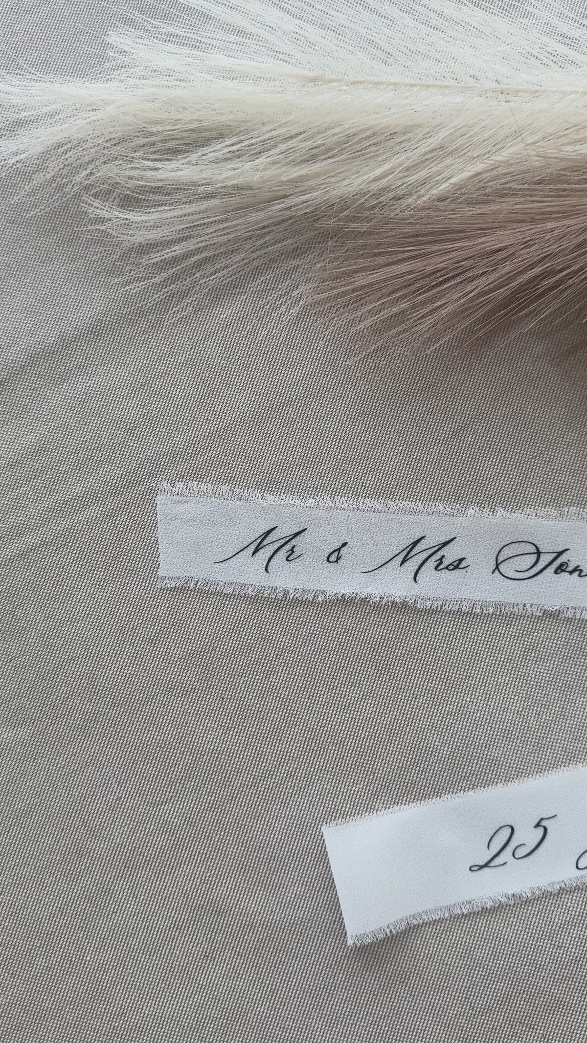 Straußband | "Mr. & Mrs."