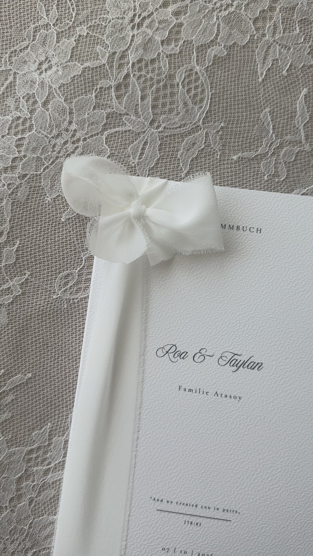 Family book "Spitze" with staple and photo