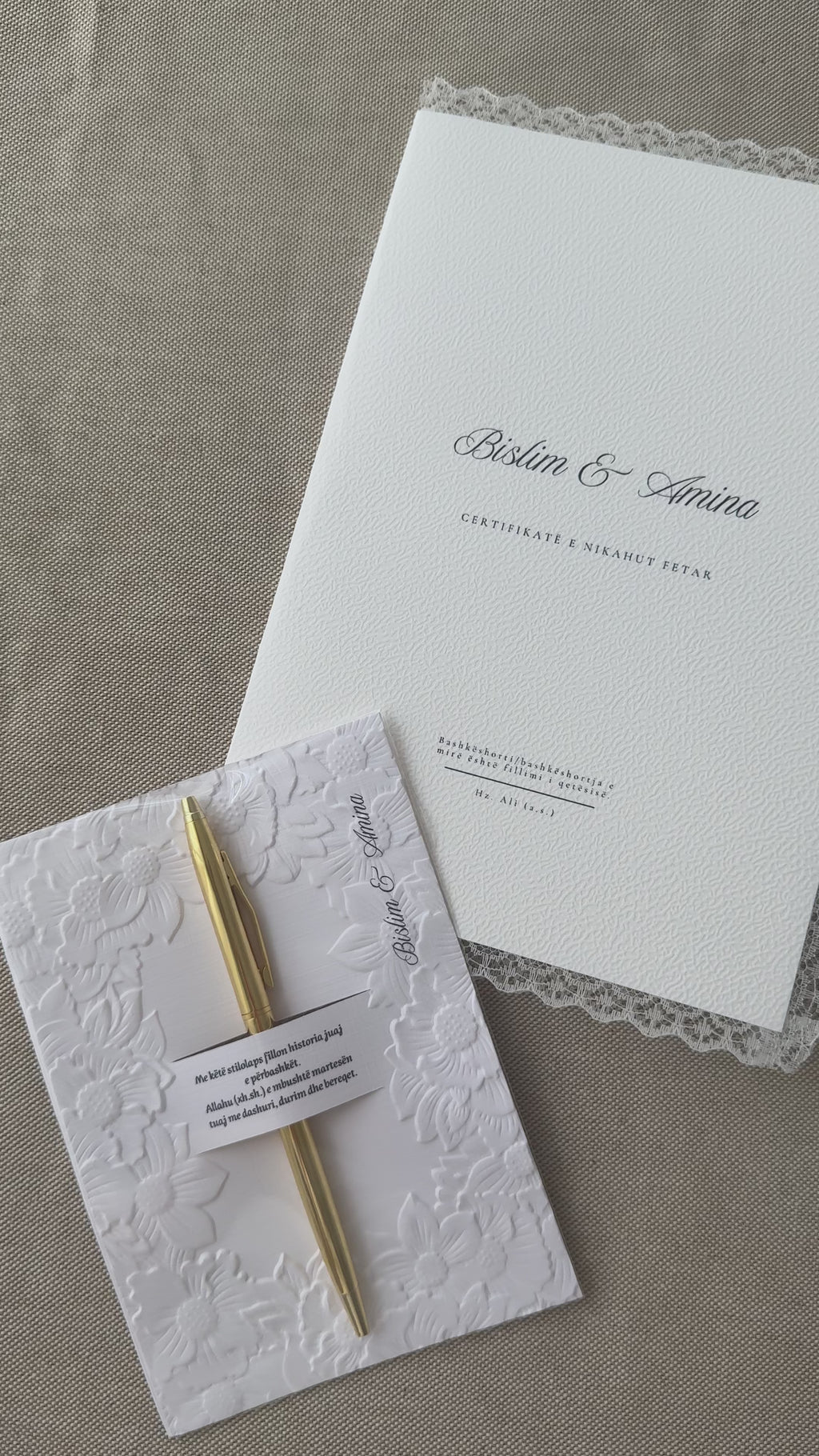 Islamische Eheurkunde "DANTEL" SET