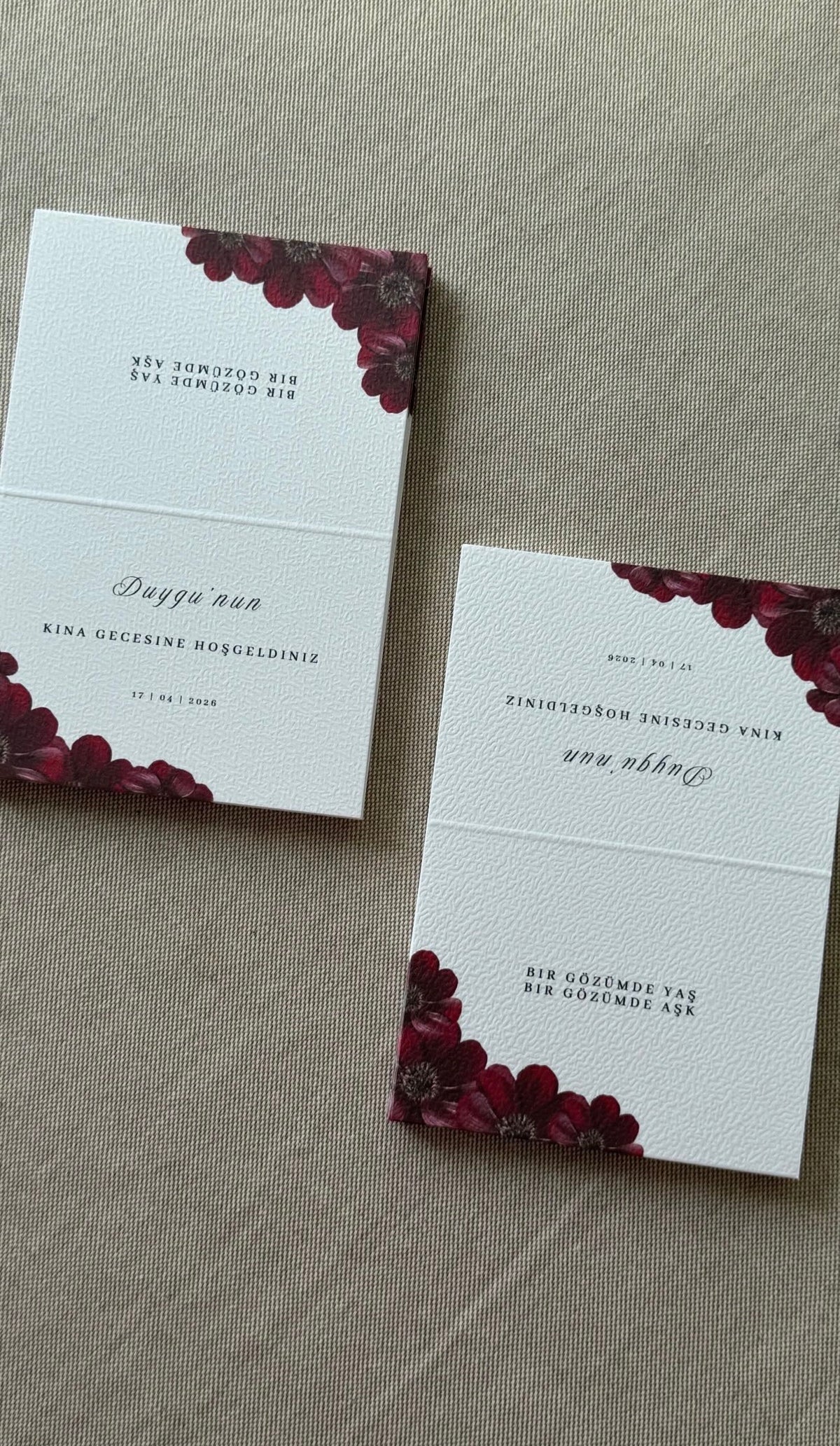 Tischkarten | red blossom
